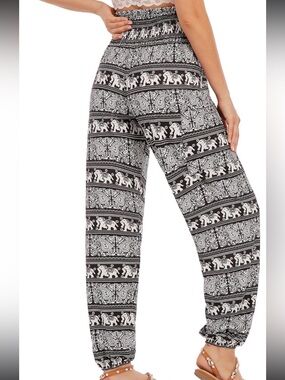 High-Waisted Boho Harem Pants